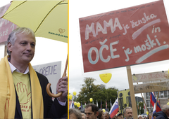 FOTO: Prestolnico preplavili plakati v protest proti LGBTQIA+ skupnosti