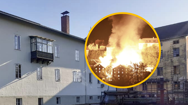 Kranjska stavba z bogato zgodovino, ki je pogorela: kaj vse se je v njej dogajalo (foto: Facebook/Minka Jurman/Luigi Lojze/fotomontaža)