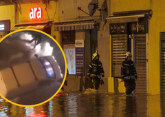 VIDEO: Med neurjem tvegala svoje življenje, da ga je rešila