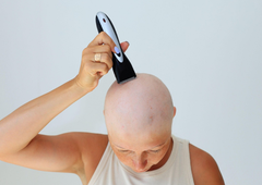 Znana Slovenka se je za bolno sestro poslovila od svojih dolgih las