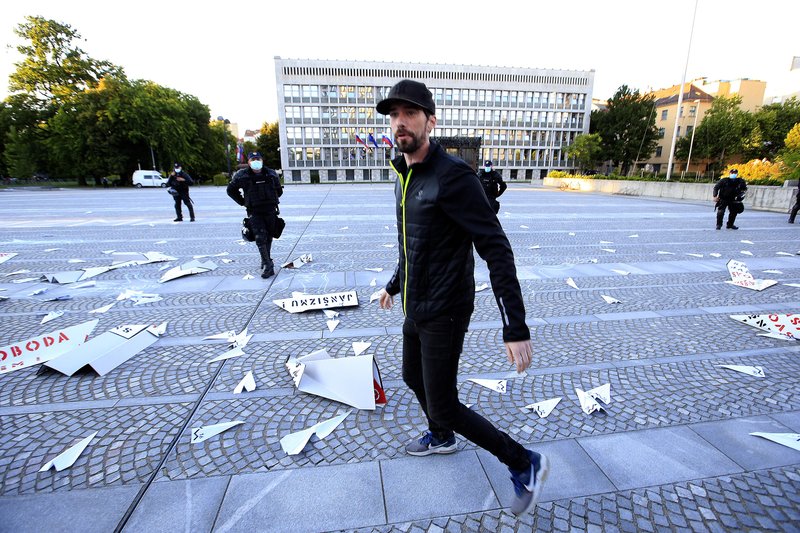 Aktivist Miha Blažič, znan tudi kot N'Toko.