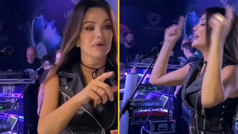 VIDEO: Severina med koncertom v neprijetni situaciji. Poglejte, kako se je znašla
