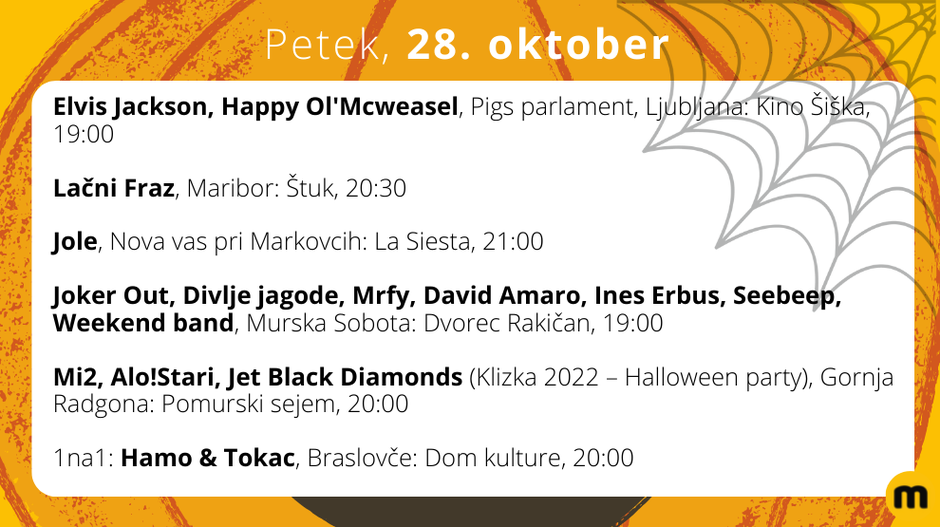 Petek, 28. oktober, bo zapečatil pester uvod v najbolj strašljiv vikend v letu. Dogajalo se bo tako v Ljubljani kot …