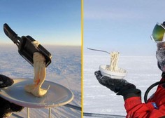 FOTO: Astrobiolog je poskušal pripraviti zajtrk na Antarktiki