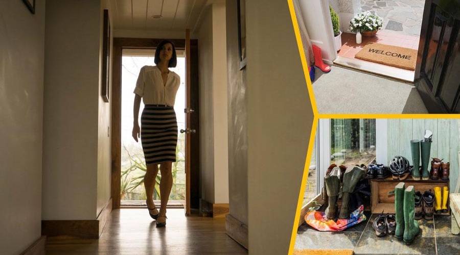 Največja in zelo pogosta kršitev feng šuja se zgodi pri vstopanju v stanovanje (foto: Profimedia/fotomontaža)