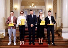 FOTO: Borut Pahor odlikoval četverico športnikov z izjemnimi dosežki