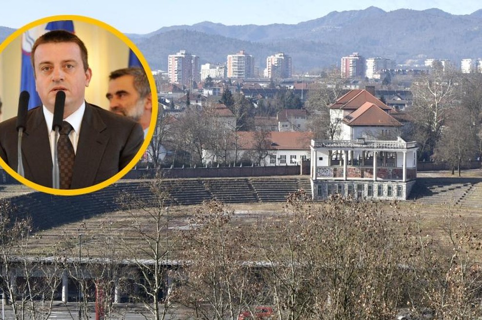 Centralni stadion za Bežigradom še vedno propada: Joc Pečečnik od države dobil odgovor, ki ga ni želel slišati (foto: Žiga Živulović jr./Tina Kosec/Bobo/fotomontaža)