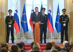 Pahor v Predsedniški palači zadnjič sprejel Slovence: "Vselej mi je bilo v čast ..."