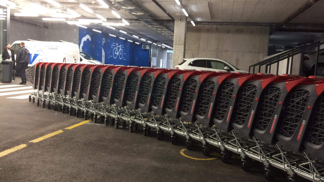 Stranka ogorčena: parkirišče za invalide ob slovenskem nakupovalnem centru zasedli nakupovalni vozički (foto: Facebook/Sanja Balaban)