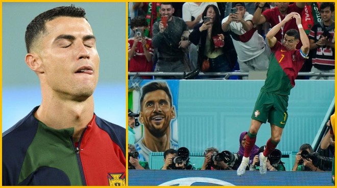 Neuničljivi Cristiano Ronaldo: Portugalcu že na prvi tekmi v Katarju uspelo, kar v zgodovini nogometa ni še nikomur (foto: Profimedia/fotomontaža)