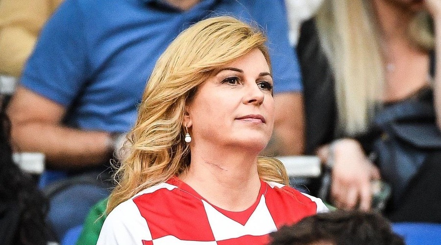 Kolinda spet v akciji. Poglejte, kaj je storila po hrvaški zmagi nad Kanado (foto: Profimedia)