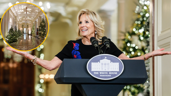 Prva dama ZDA razkrila božično okrasitev Bele hiše, ki jemlje dih (FOTO) (foto: Profimedia/fotomontaža)