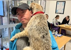 Carlitos, posvojena psička popotnika Oliverja Tiča, je kar 5 dni gladovno stavkala