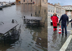 Ob slovenski obali še zmeraj vidne posledice poplav (FOTO)