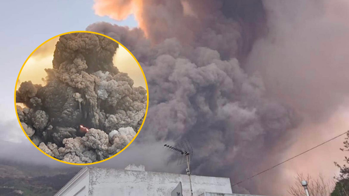 VIDEO: Spektakularni posnetki vulkana, ki je izbruhnil pri naših sosedih