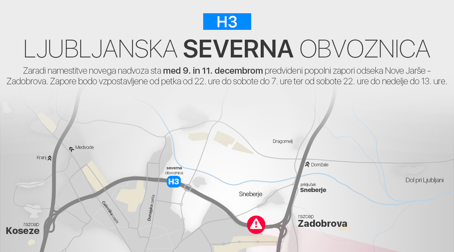 Čez vikend popolna zapora ceste v Ljubljani: do nakupovalnega središča BTC bo omejen dostop (foto: Facebook/INFOPOT)