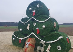 Človeška domišljija ne pozna meja: takšno božično drevo so postavili na vzhodu Slovenije