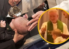 (VIDEO) Smeha ni skrival niti duhovnik: deklico je želel krstiti, ona pa ...