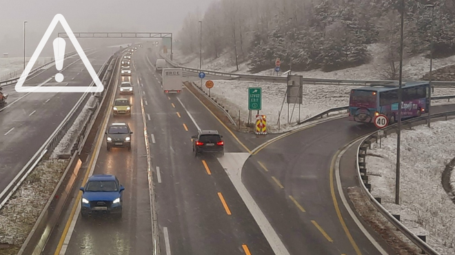 Zaradi snega zaprte nekatere ceste po Sloveniji: vemo, kje morate biti še posebej previdni (foto: Facebook/Promet.si/fotomontaža)