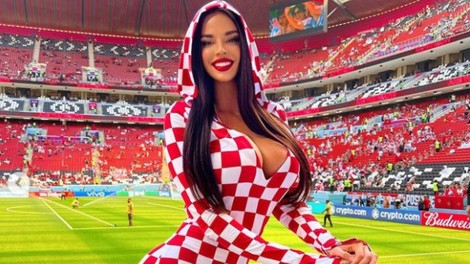 Najbolj znana nogometna navijačica obljubila: "Če Hrvaška zmaga, bom ..."