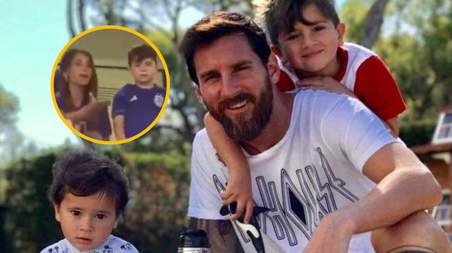 VIDEO: Messijev sin razjezil navijače na tribuni, njegova mama se je od sramu skoraj pogreznila v zemljo (foto: Twitter/Barça Worldwide/LaRomi/posnetek zaslona/fotomontaža)