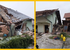 FOTO: Eksplozija v Domžalah povzročila izjemno razdejanje, poškodovana ena oseba