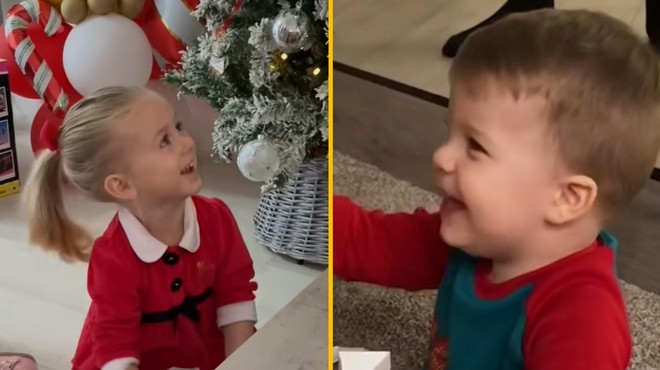 Najboljše božično darilo na svetu? Ta prisrčen VIDEO dokazuje, da otrokom že male stvari pomenijo veliko (foto: Facebook/LADbible/posnetek zaslona)