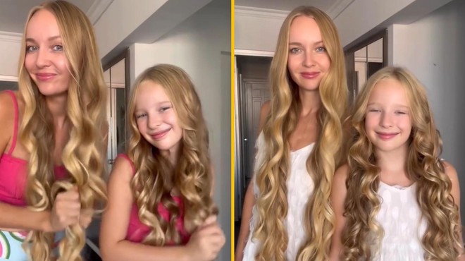 Mati in hči v prikupnem VIDEU razkrili naš nov najljubši trik: lase sta si skodrali z ... (foto: Instagram/Stefani Chaglar/posnetek zaslona)