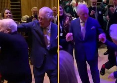 VIDEO: Kralj Karel v javnosti pokazal svoje plesne gibe