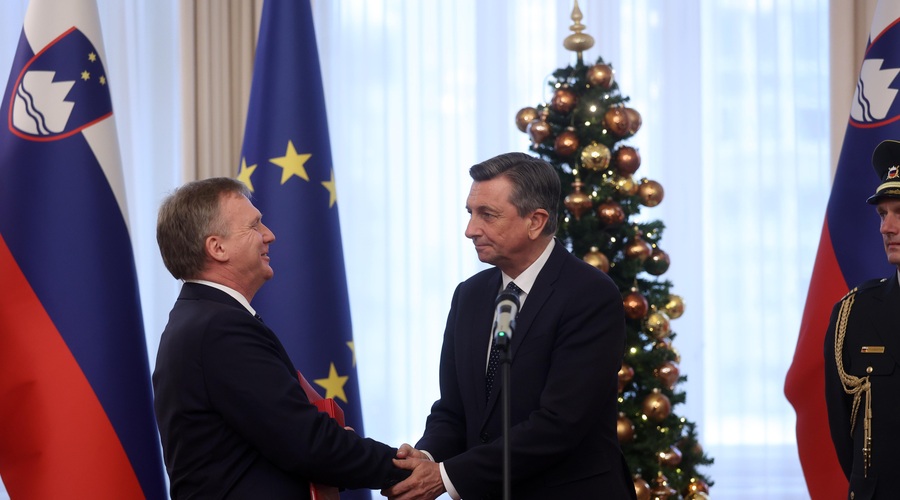 Sin Jožeta Pučnika končno prevzel očetovo najvišje državno odlikovanje (foto: Borut Živulovič/Bobo)