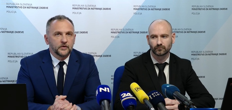 Primož Podbelšek in Robert Tekavec, vodja oddelka za mladoletniško kriminaliteto v upravi kriminalistične policije na Generalni policijski upravi