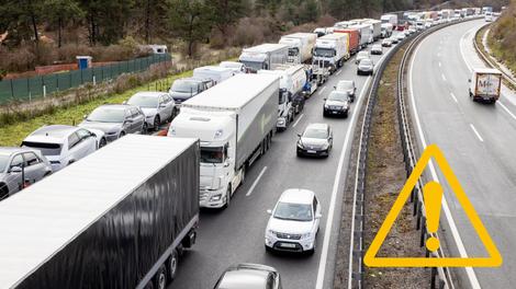 Previdno! Na avtocesti kar 20-kilometrski zastoj