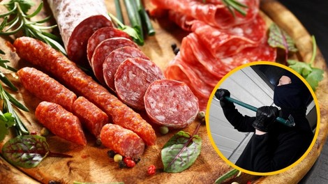 Za praznike ostali brez salame: poglejte, koliko suhomesnatih izdelkov jim je tat sunil pred božičnim večerom