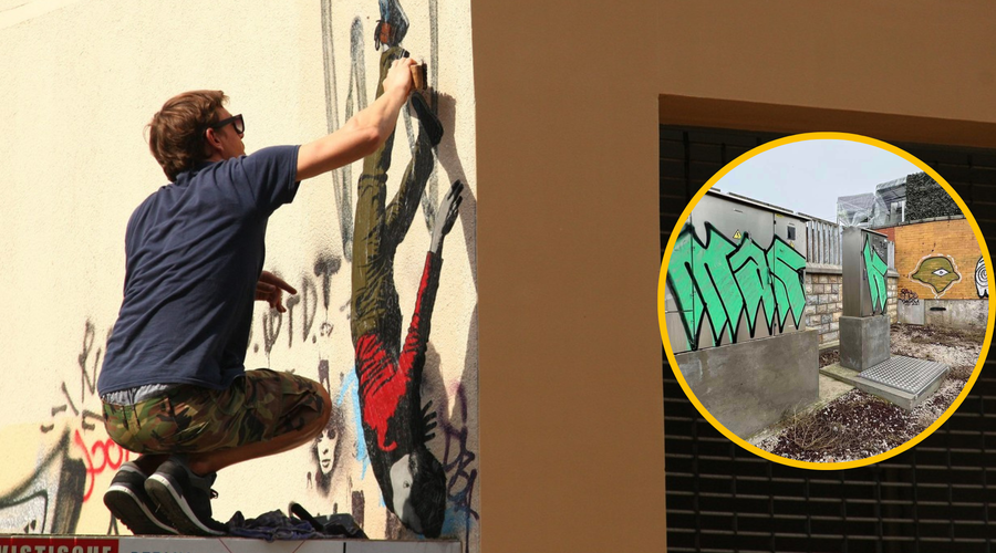 V javnem podjetju ogorčeni zaradi grafitov: "Iščemo avtorja, ki se podpisuje na skupno lastnino" (foto: Profimedia/Facebook/Okolje Piran/fotomontaža)