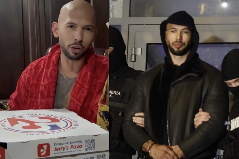 Provokativni spletni vplivnež je svojo skrivno lokacijo izdal sam: osumljen je sodelovanja v kriminalni združbi trgovine z ljudmi (foto: Twitter/Pop Crave/ONE/fotomontaža)