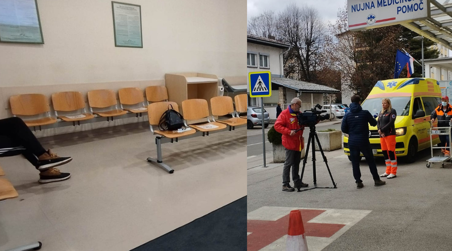 Kdo je kriv? Prejeli smo pojasnila ZD Kranj glede domnevne sporne oskrbe pacienta (foto: Facebook/Nuša Jezeršek/fotomontaža)