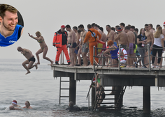 Najbolj pogumni v novo leto s skokom v morje, je bil med njimi tudi Luka Dončić?  (FOTO)