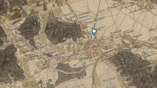 Poglejte, kako je bil videti vaš kraj pred 235 leti (zemljevid) (foto: Arcanum Maps/posnetek zaslona)