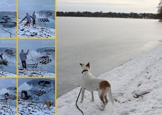 Junaško dejanje: skočil v poledenelo jezero in rešil psa (VIDEO)