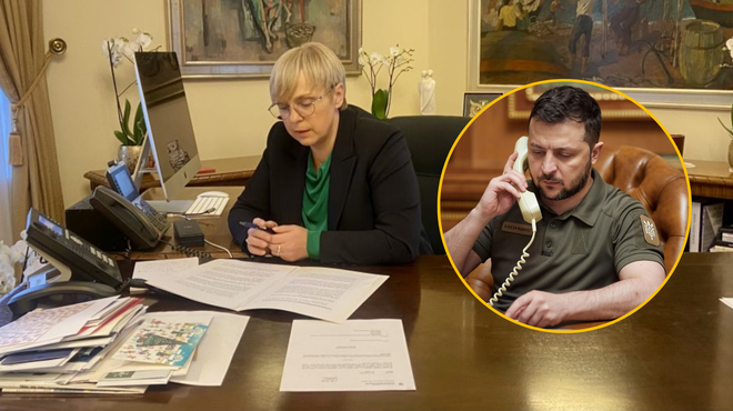 Pirc Musarjeva je poklicala Zelenskega in ga povabila na obisk (foto: UPRS/Profimedia/fotomontaža)