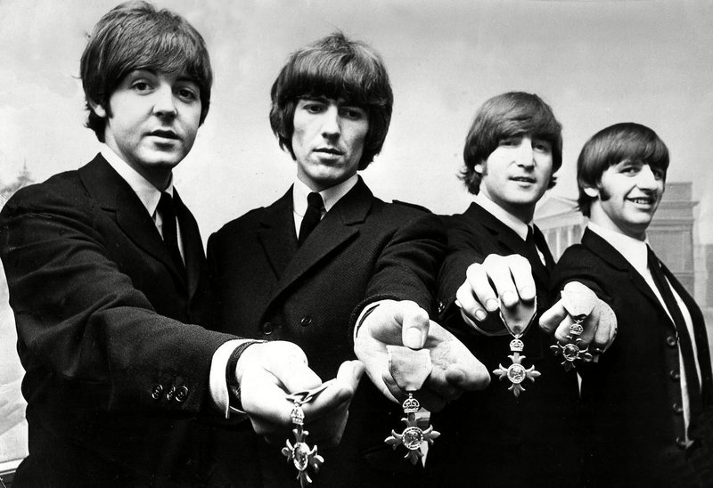 Paul Mccartney George Harrison, John Lennon in Ringo Starr