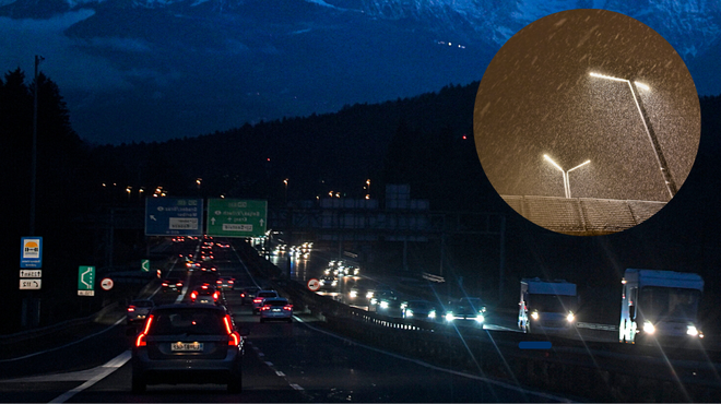 Vozniki so si oddahnili: Dars bo na avtocestah in hitrih cestah vendarle znova prižgal razsvetljavo (foto: Žiga Živulović jr./BOBO/fotomontaža)
