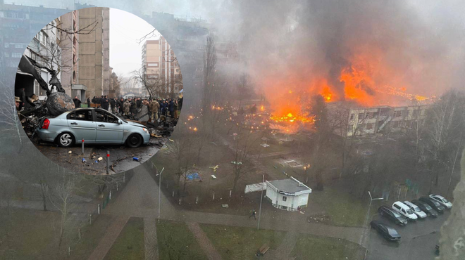 Grozljiva helikopterska nesreča v bližini vrtca: med smrtnimi žrtvami tudi minister (foto: Twitter/Euromaidan Press/Hürriyet Daily News/fotomontaža)