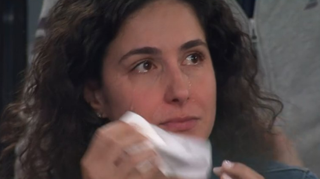 Žena Rafaela Nadala ni mogla ustaviti solz, ujele so jo kamere (foto: Posnetek zaslona)