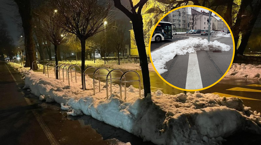Ljubljanska mestna občina se je odzvala na očitke o slabo spluženih cestah (foto: Uredništvo/Facebook/Janez Stariha/fotomontaža)