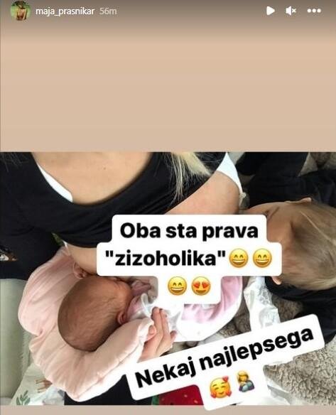 Maja Prašnikar se je odločila za tandemsko dojenje.