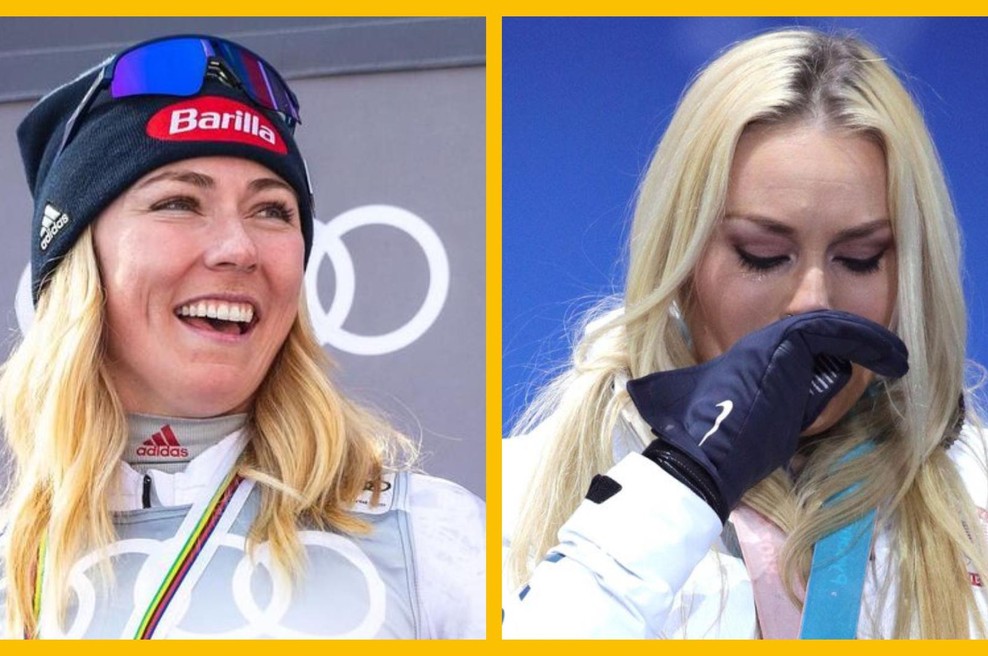 Po zgodovinski zmagi Mikaele Shiffrin so se oboževalci brez milosti spravili na Lindsey Vonn (foto: Instagram/mikaelashiffrin/Twitter/Pslmanianew/fotomontaža)