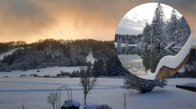 Slovenska planota, ki je bila včasih sinonim za dolge in mrzle zime: njen sloves izginja (foto: Facebook/ Bloška planota/Tomo Beroš/Hija Glamping in brunarica/fotomontaža)