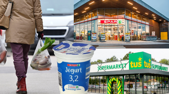 Spar in Tuš pojasnila zmedo z jogurtom: kljub napačni embalaži smo jih dali v uporabo (foto: Spletna stran/Spar/Tuš/BOBO/fotomontaža)