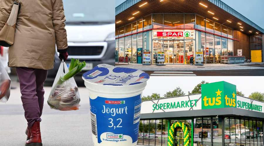 Spar in Tuš pojasnila zmedo z jogurtom: kljub napačni embalaži smo jih dali v uporabo (foto: Spletna stran/Spar/Tuš/BOBO/fotomontaža)